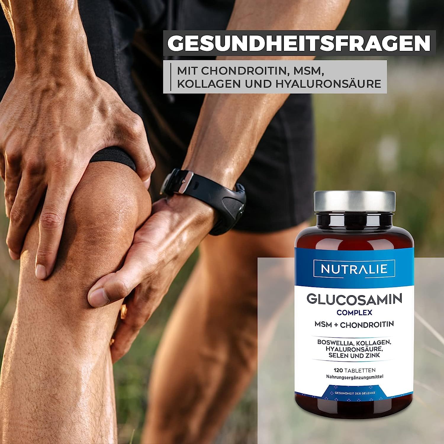 Nutralie Glucosamin & Chondroitin Hochdosiert mit MSM und Kollagen