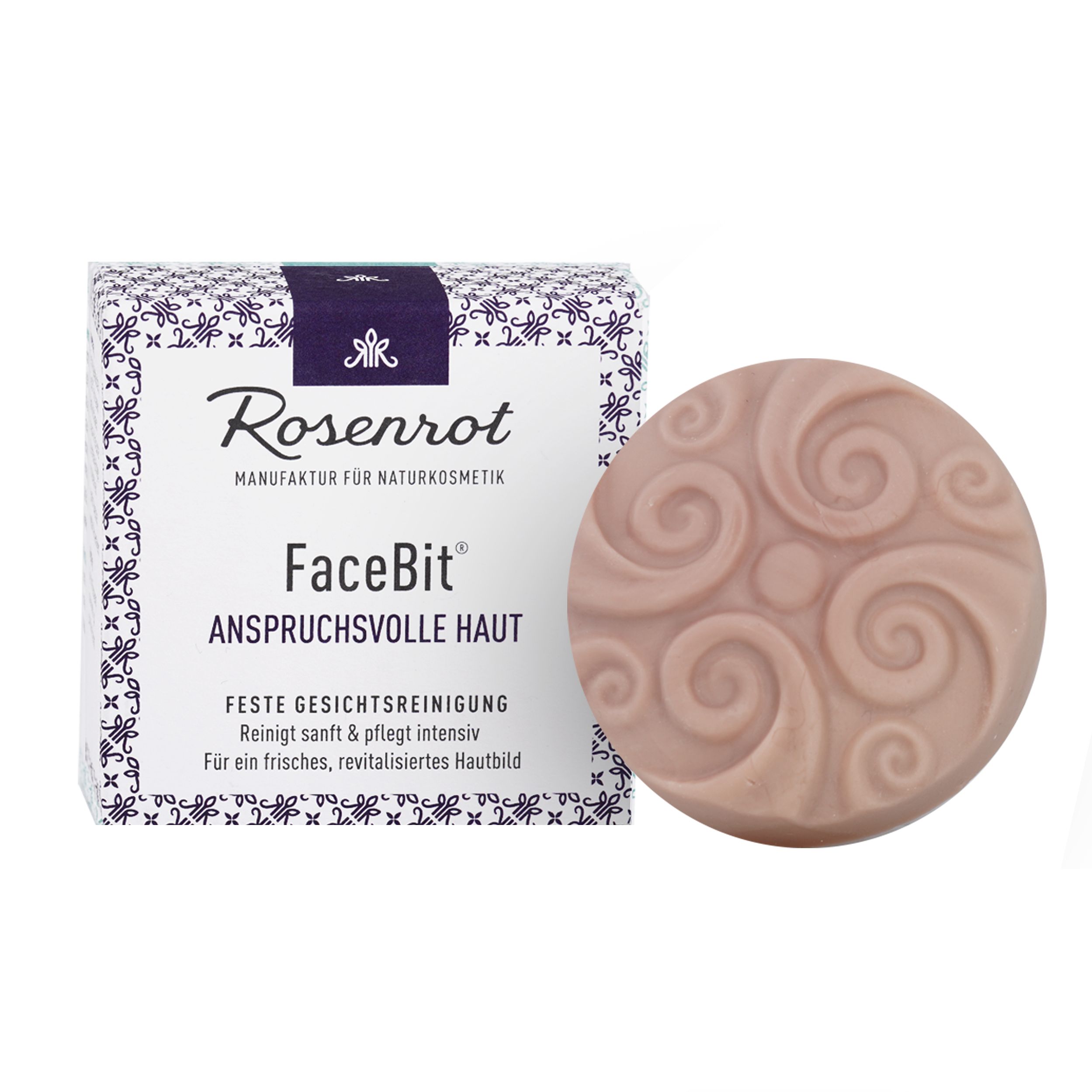 Rosenrot Naturkosmetik - FaceBit® - feste Gesichtsreinigung - Anspruchsvolle Haut