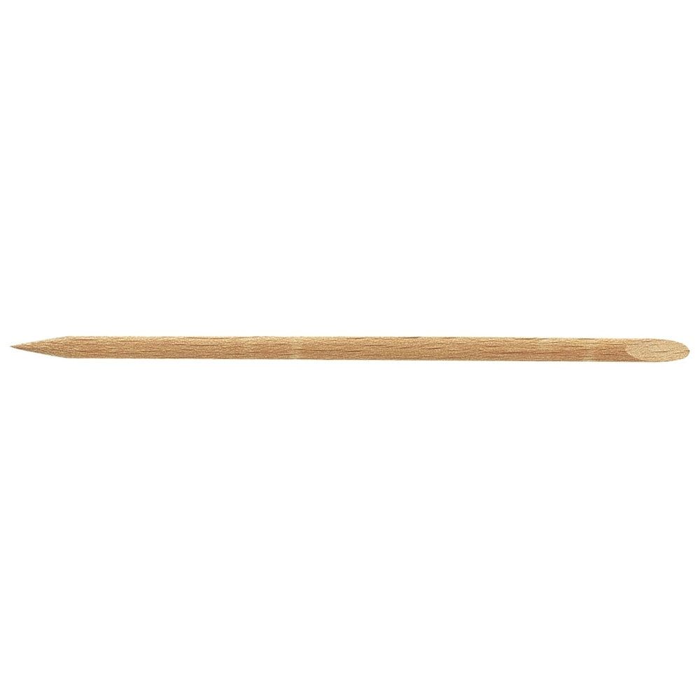 Ein spitzes Holzstäbchen mit abgeschrägtem Ende, ideal für die Nagelpflege.