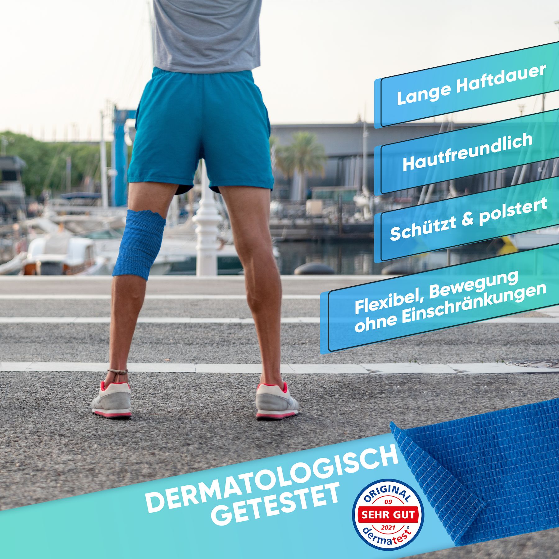 Health Press Haftbandage – Selbstklebender Verband 10cm x 4,5m
