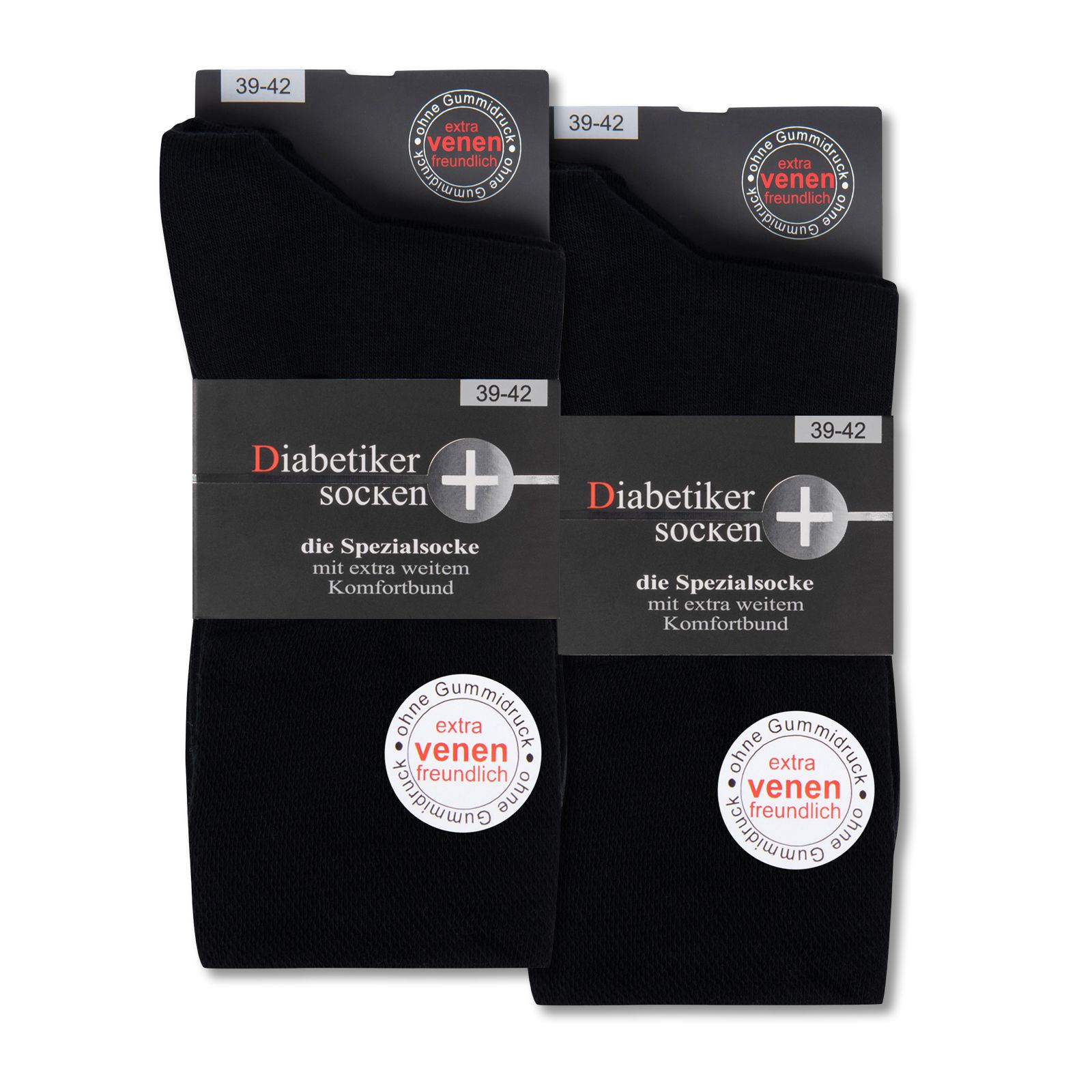 Diabetiker Socken ohne Gummi & ohne Naht aus 97% Baumwolle für Damen und Herren