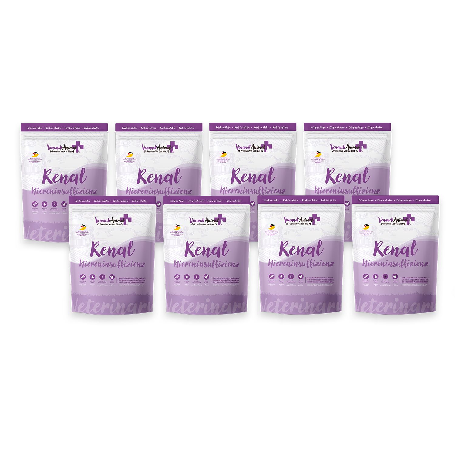 Venandi Animal Vet - Diät Renal Niereninsuffizienz Huhn 8x1,5 kg Futter