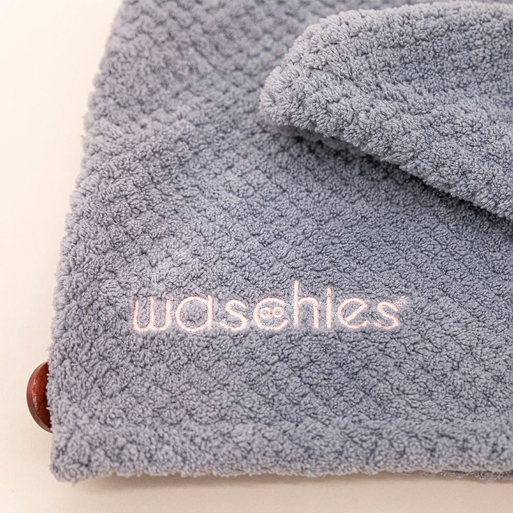 waschies Haar-Turban Grau