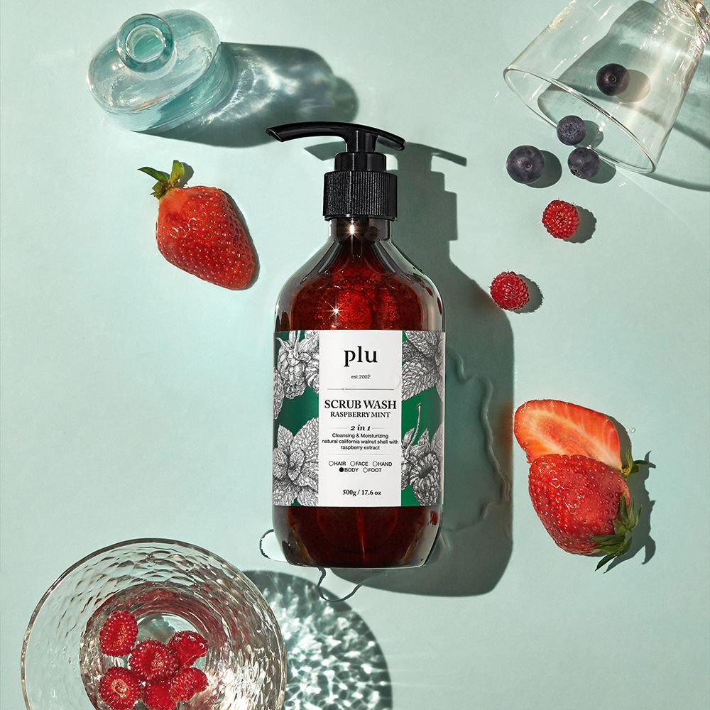 PLU Scrub Wash Raspberry and Mint Shower gel