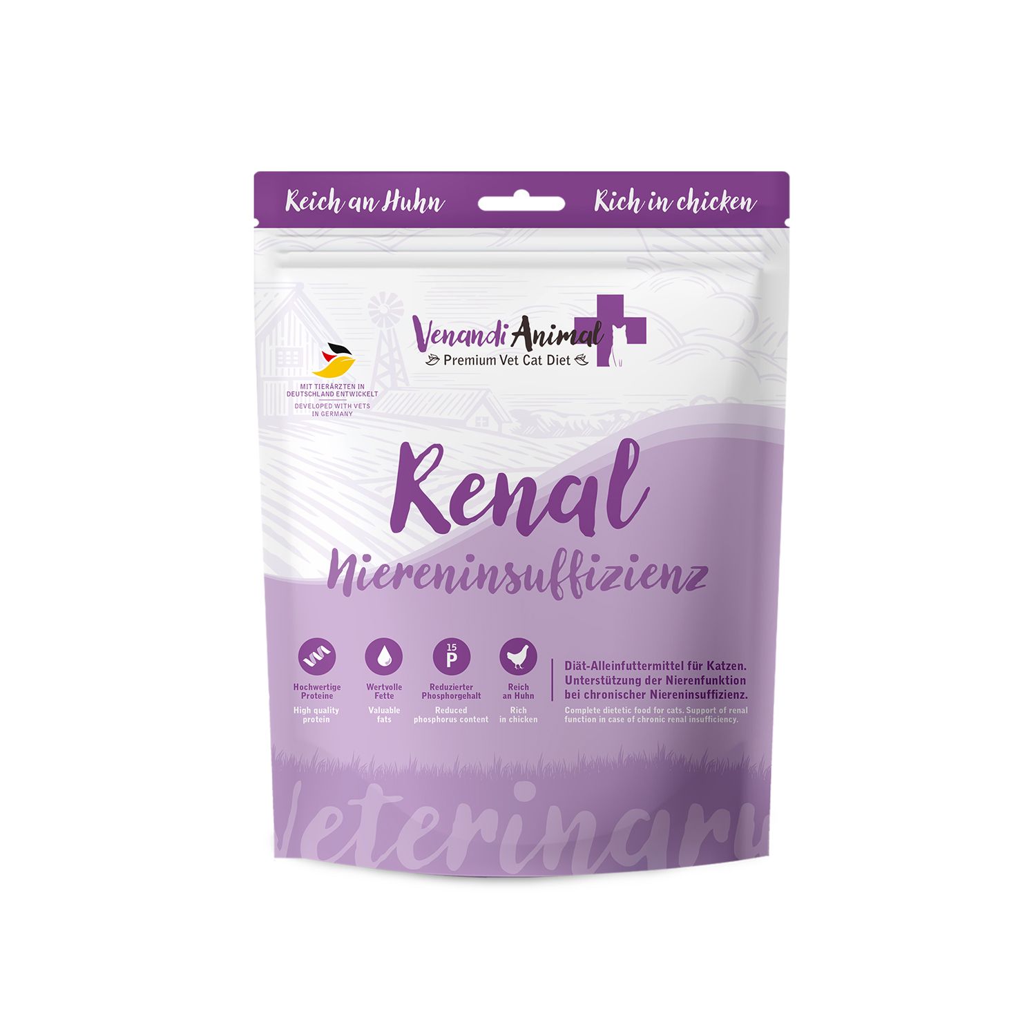 Venandi Animal Vet - Diät Renal Niereninsuffizienz Huhn 300 g Futter