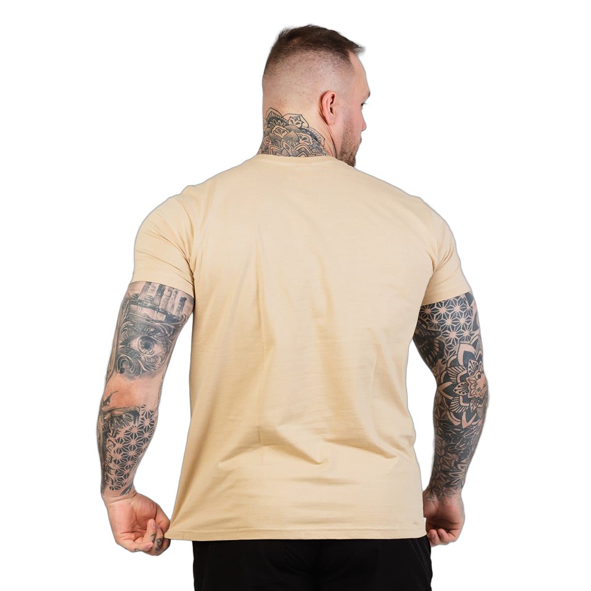 GymBeam T-Shirt Herren regular Kurzarm Grow Sand