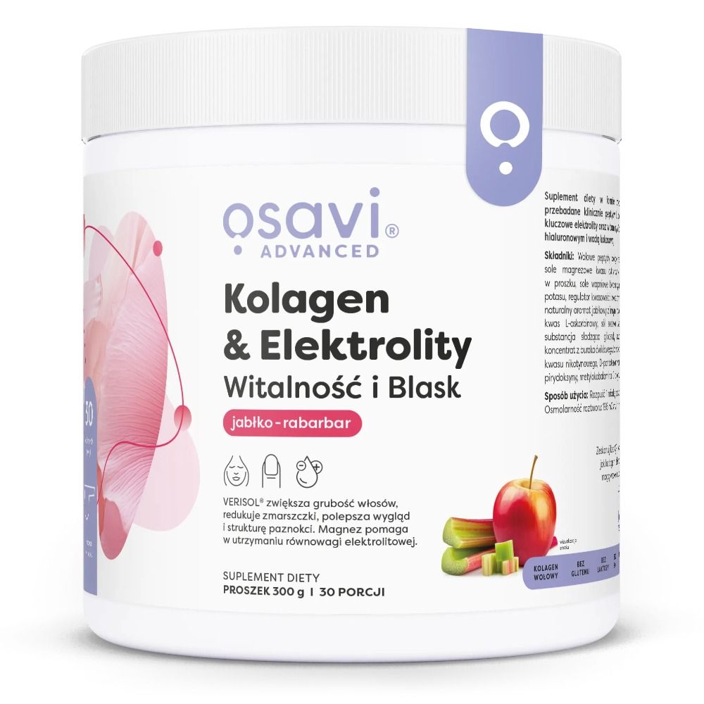 Osavi Collagen & Electrolytes Vitality and Glow - Apfel-Rhabarber-Geschmack