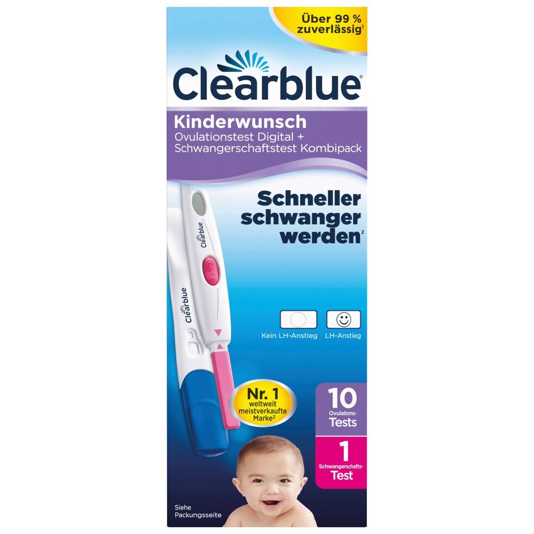 Clearblue Kinderwunsch Kombipack Ovulationstest & Schwangerschaftstest