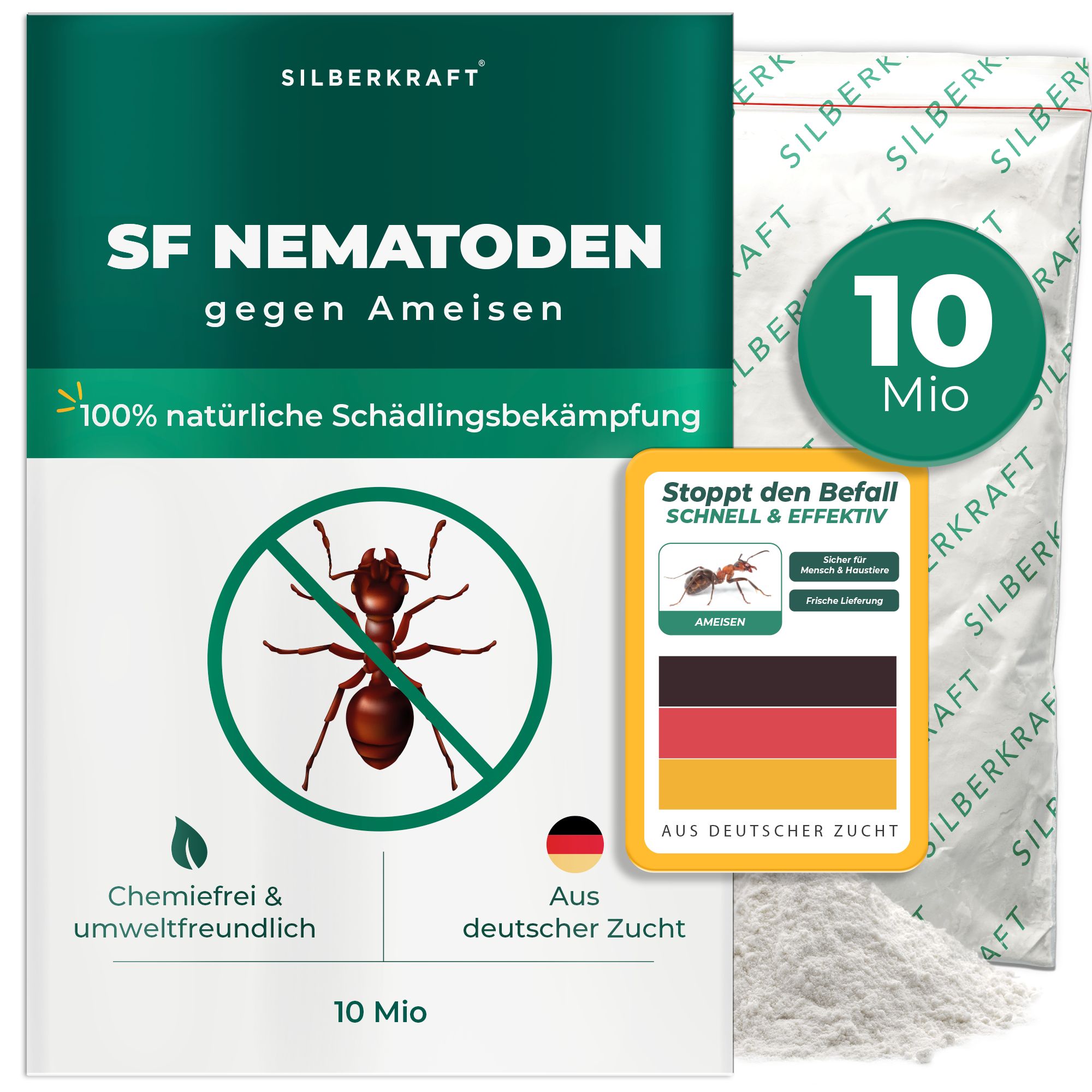SILBERKRAFT SF Nematoden gegen Ameisen 10 Mio