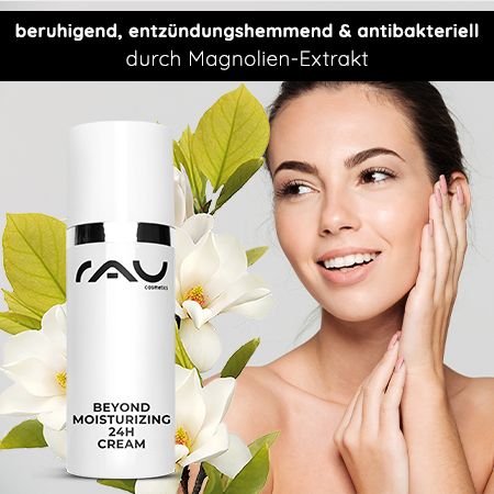 RAU Cosmetics beyond Moisturizing 24h Cream - Vegane Feuchtigkeitscreme - Mit Arganöl, Mandelöl uvm.