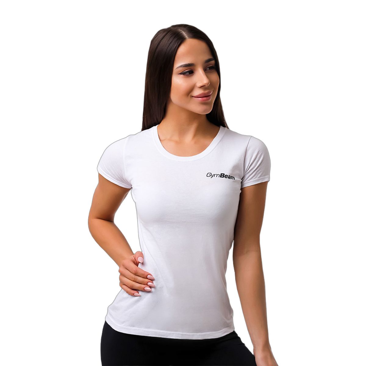 GymBeam T-Shirt Damen Regular Kurzarm 3er-Pack mit Rundhalsausschnitt in Weiß