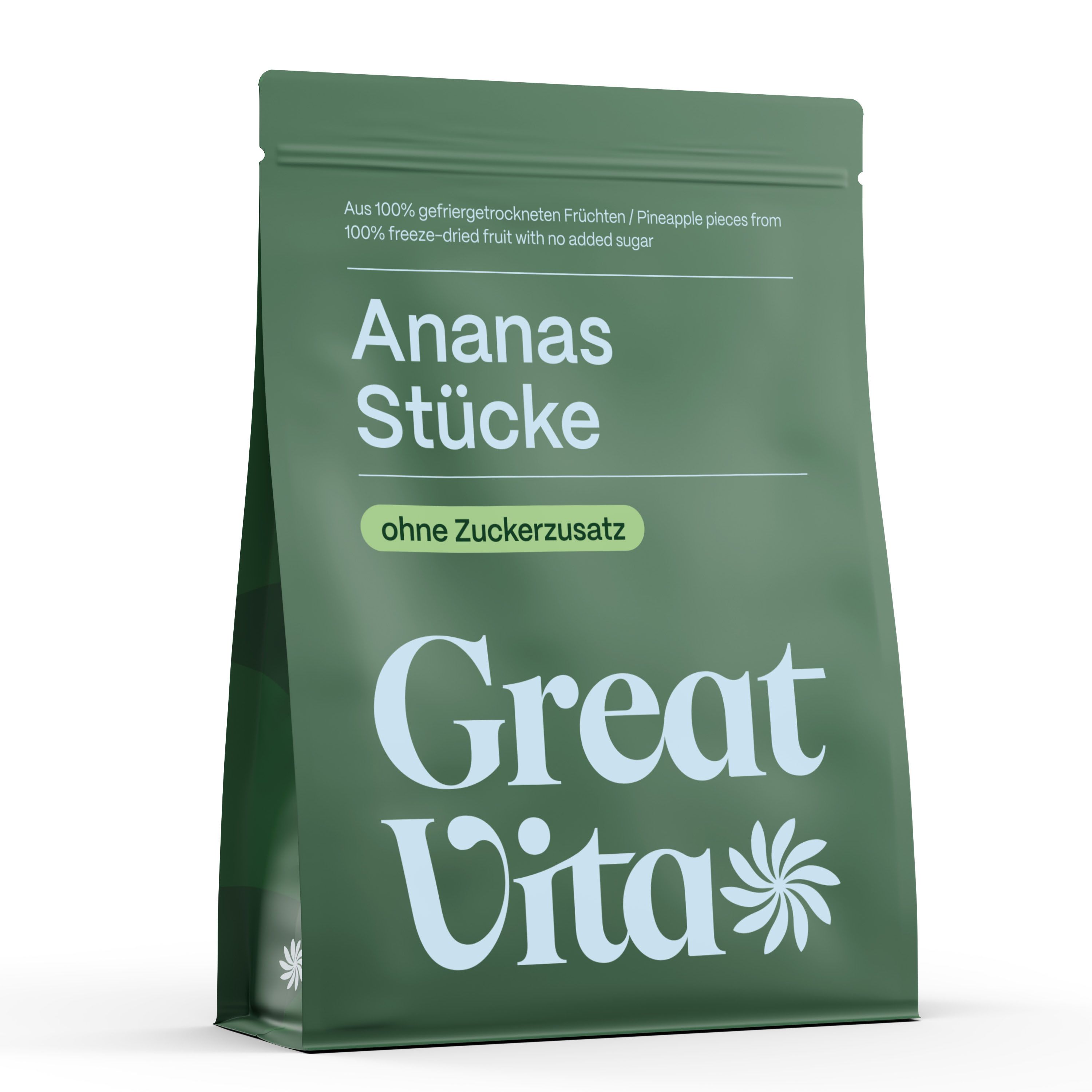 GreatVita gefriergetrocknete Ananasstücke 0,25 kg