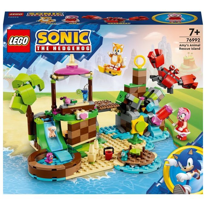 LEGO Sonic the Hedgehog 76992 L'Isola del Soccorso Animale di Amy, Giocattolo con 6 Personaggi, Reg