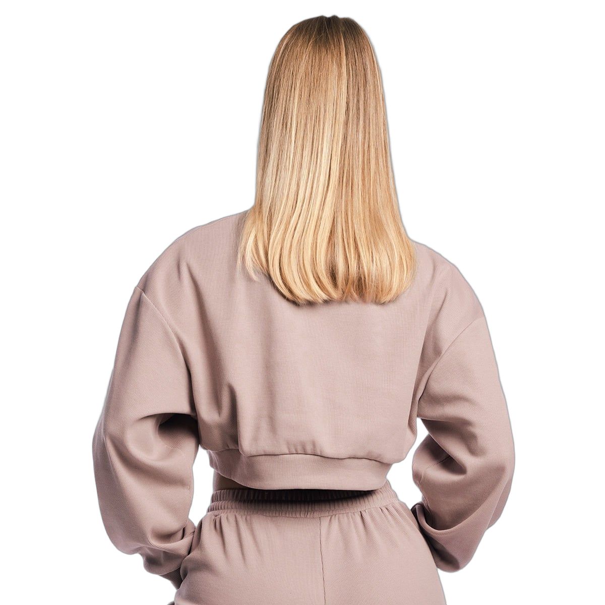 GymBeam Sweatshirt Damen Cropped ohne Kapuze Aura Roux