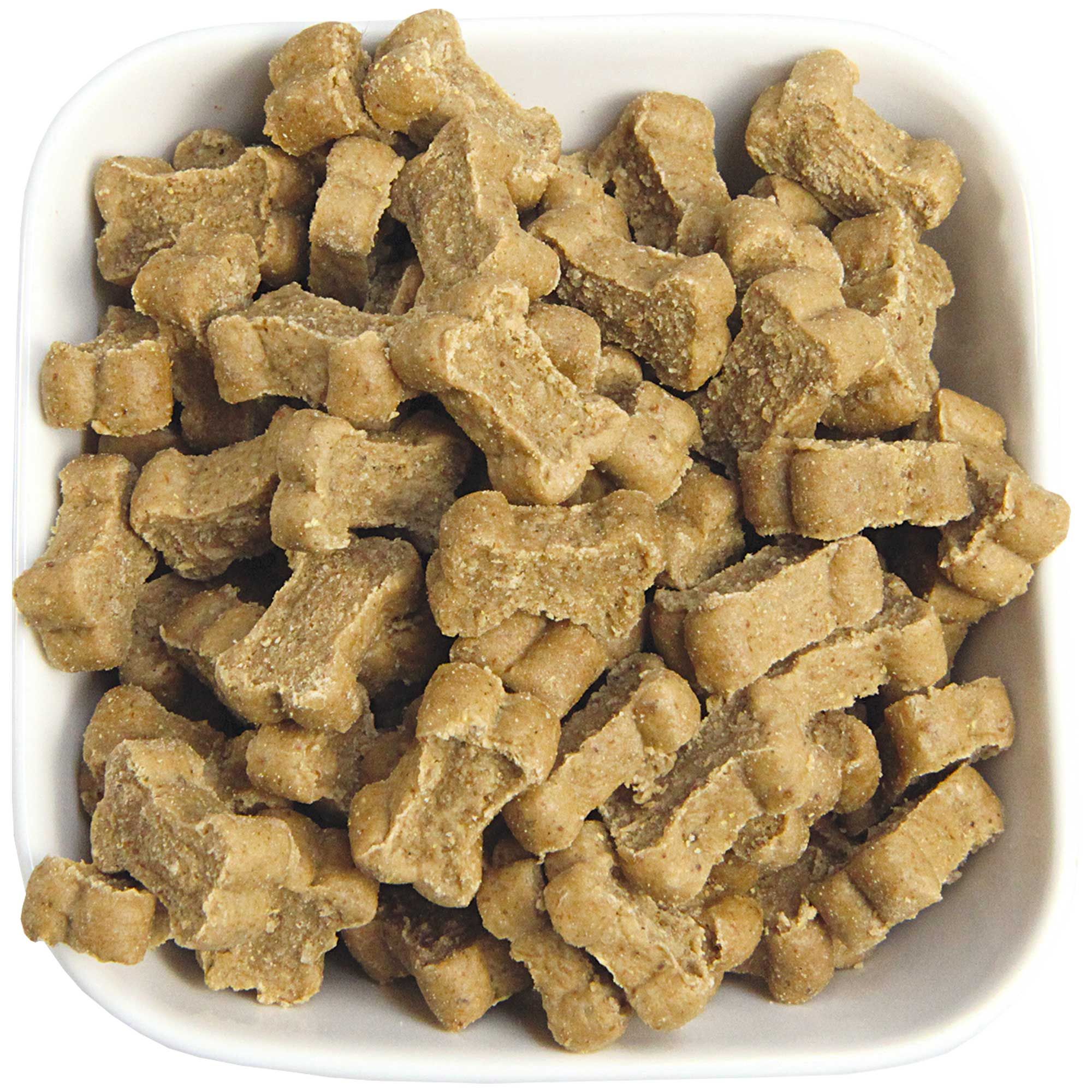 Schecker Hundekekse - Mini Soft Knochen mit Strauß und Kartoffel