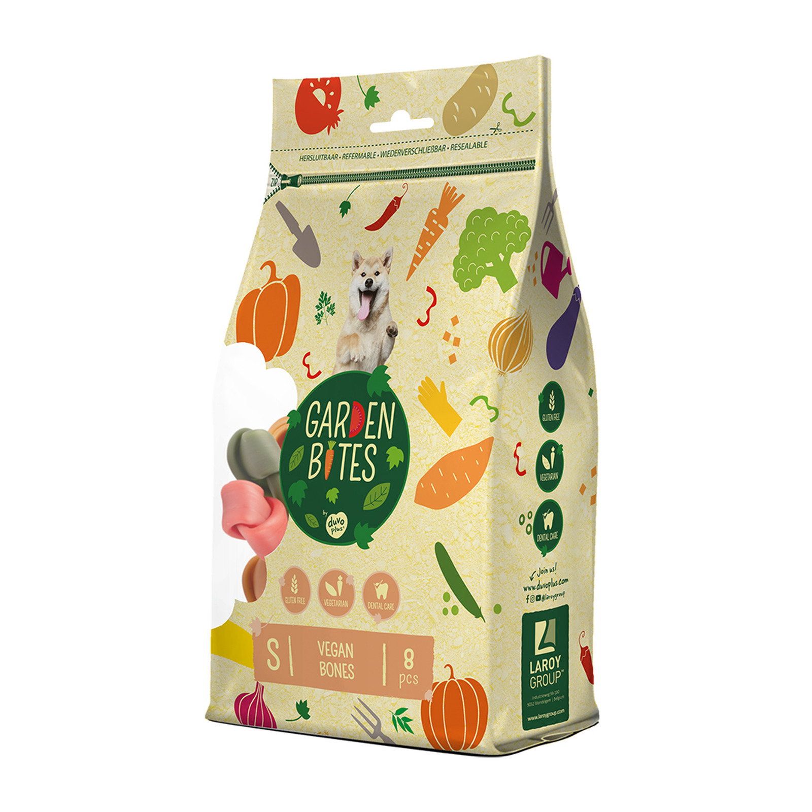 Garden Bites - Vegan Bones vegetarischer Kauartikel für kleine Hunde 340 g Futter