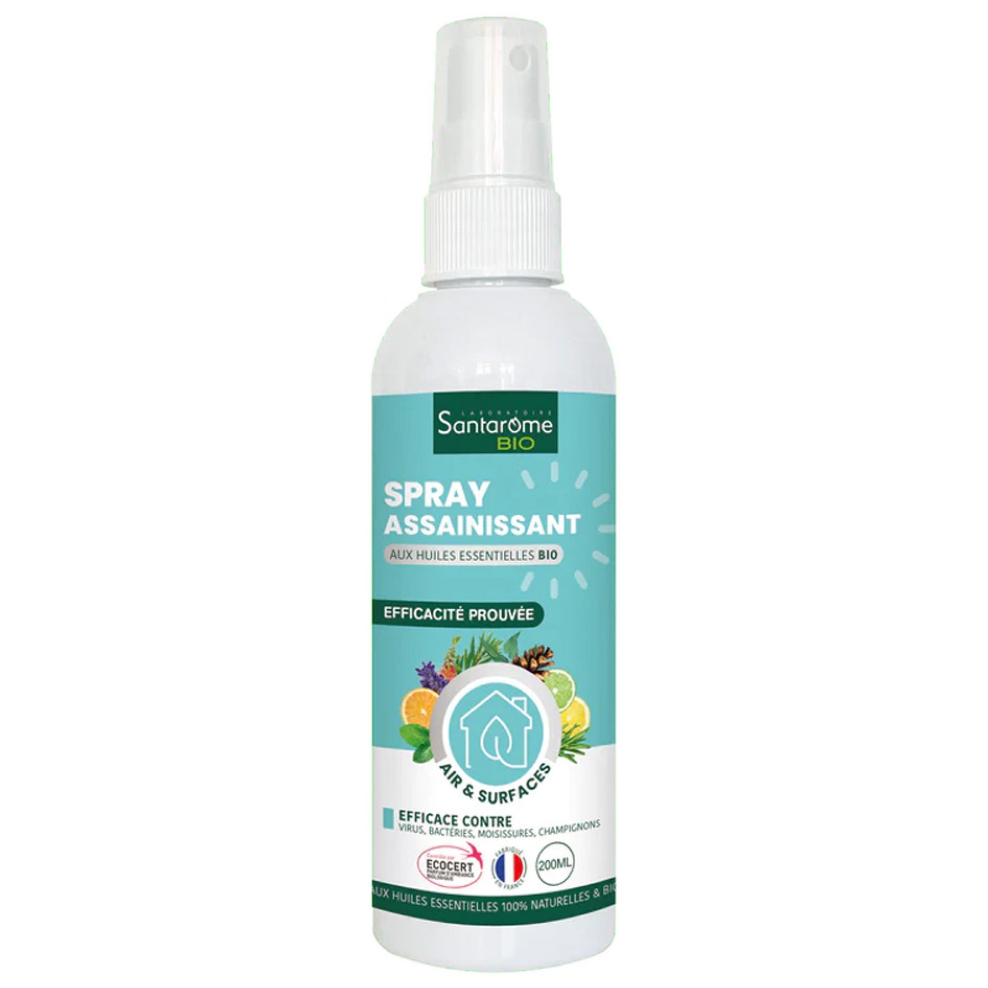 Santarome Reinigungsspray mit 20 ätherischen Bio-Ölen 18,5x4,8x4,8 cm