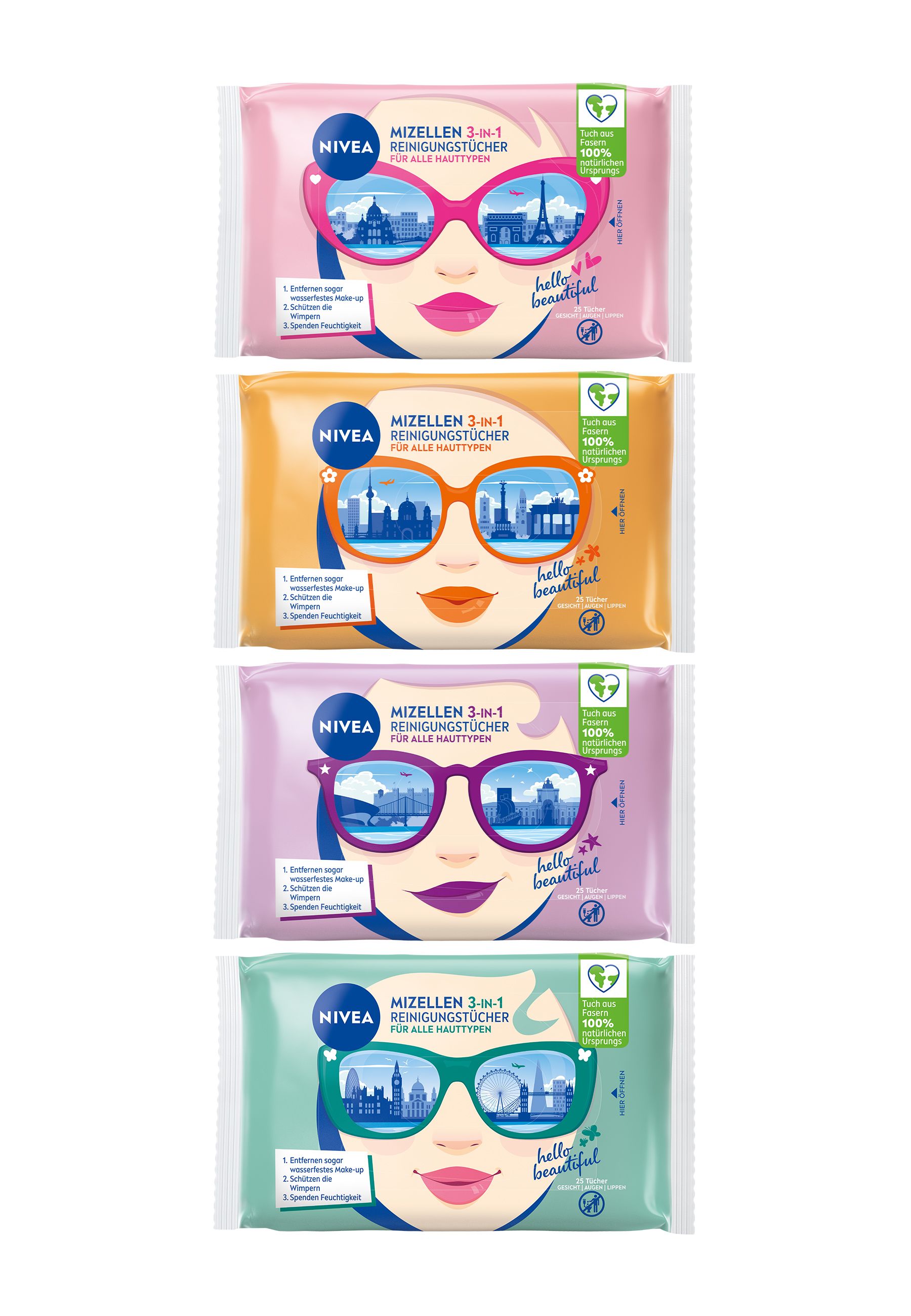 NIVEA Mizellen Reinigungstücher 3in1