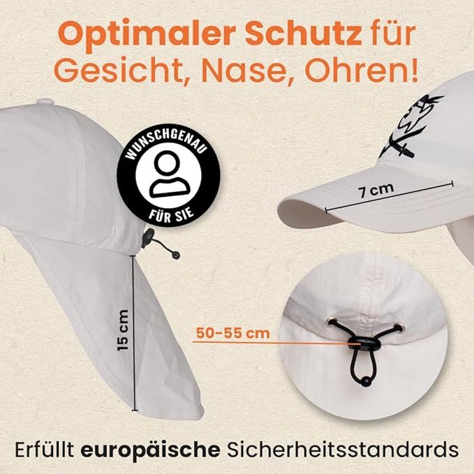 iQ-UV Sonnenschutz Cap mit Nackenschutz LFS 50+