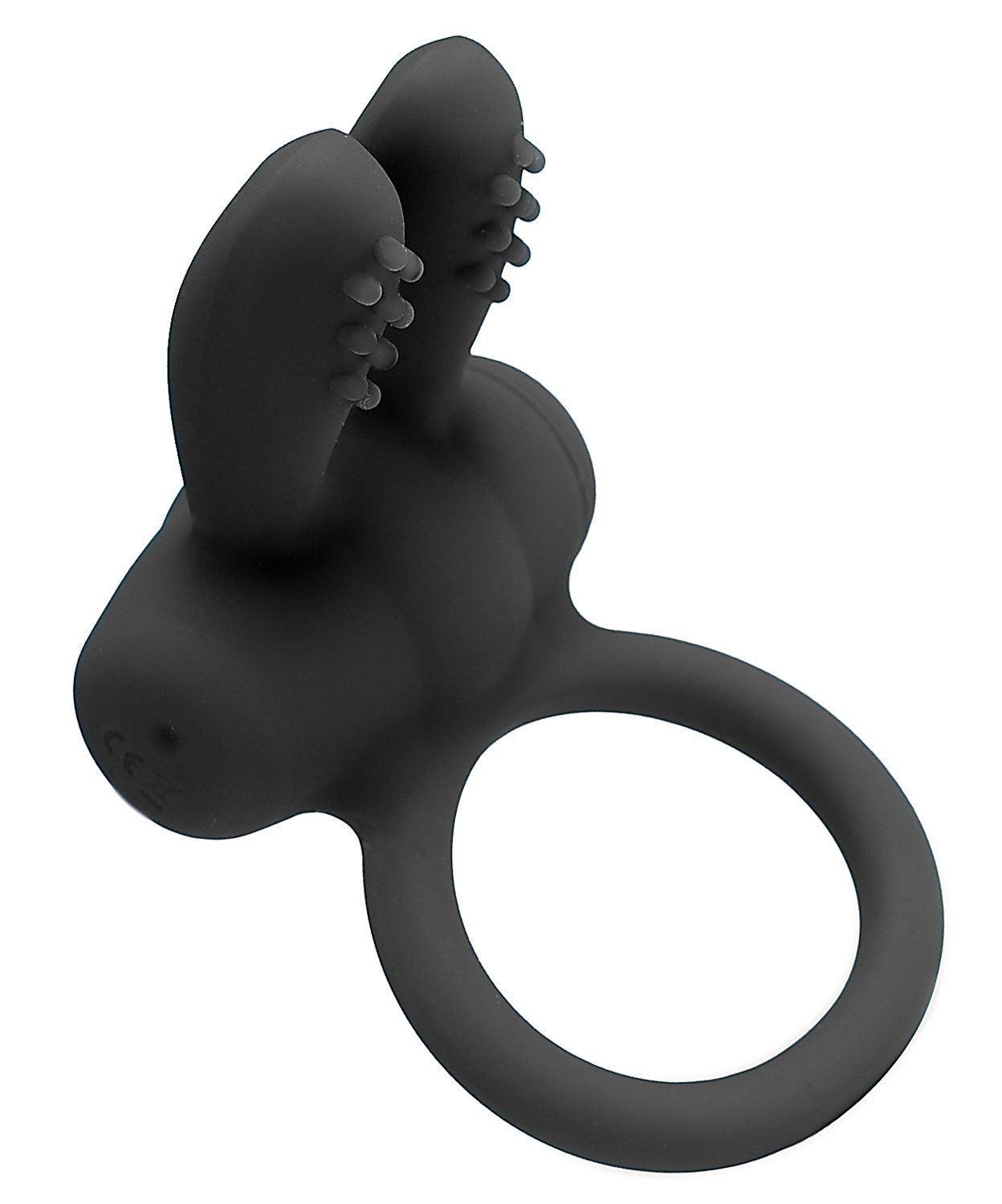 Lumunu Vibro Rabbit Penisring "Schlitzohr" (Schwarz)