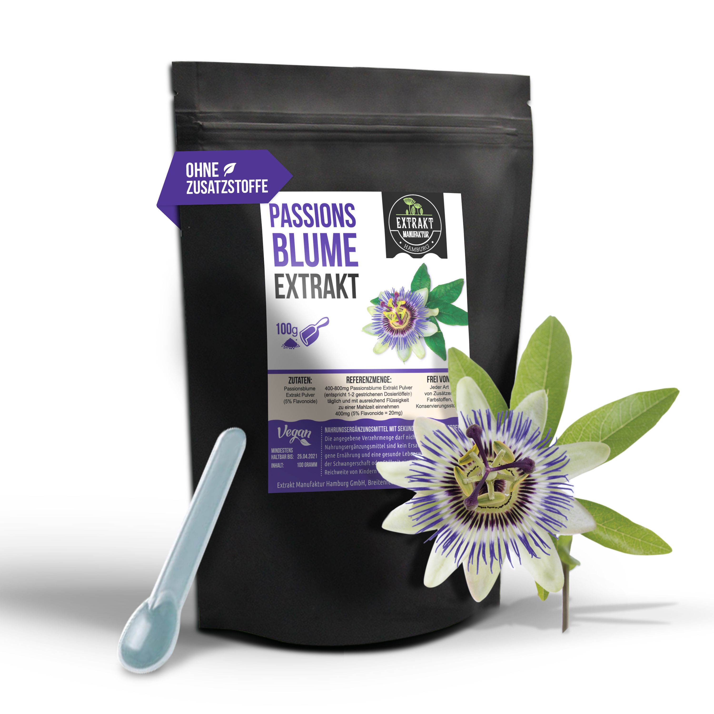 Extrakt Manufaktur Passionsblume Pulver 100 g