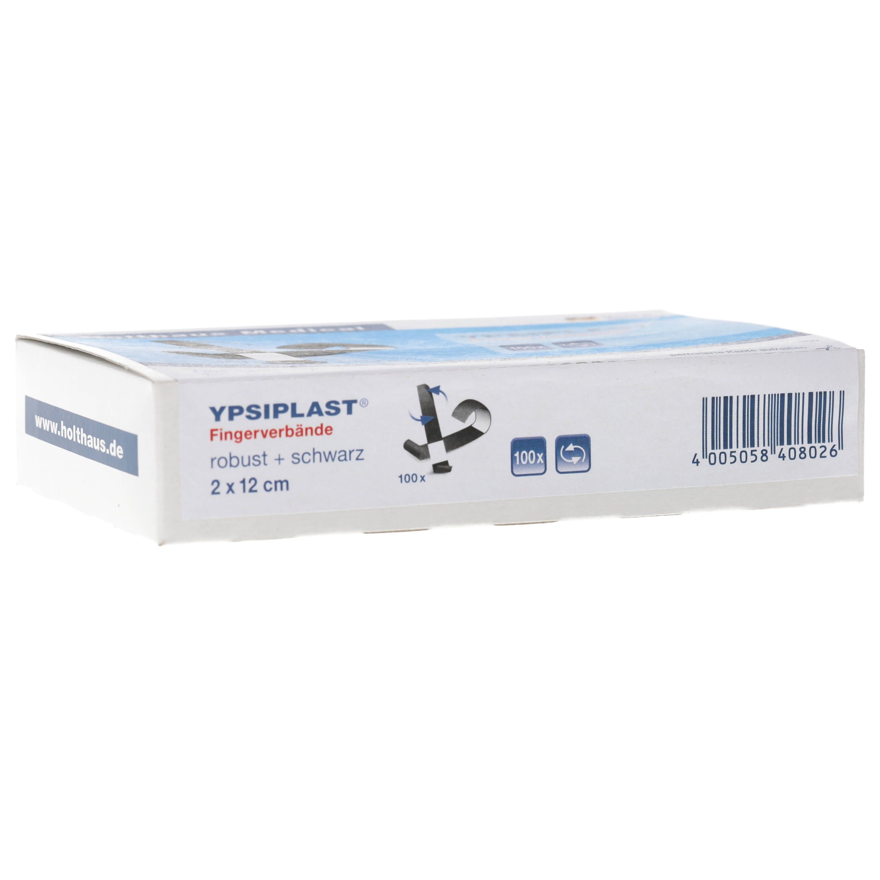 YPSIPLAST Fingerverbände robust+schwarz 2x12cm