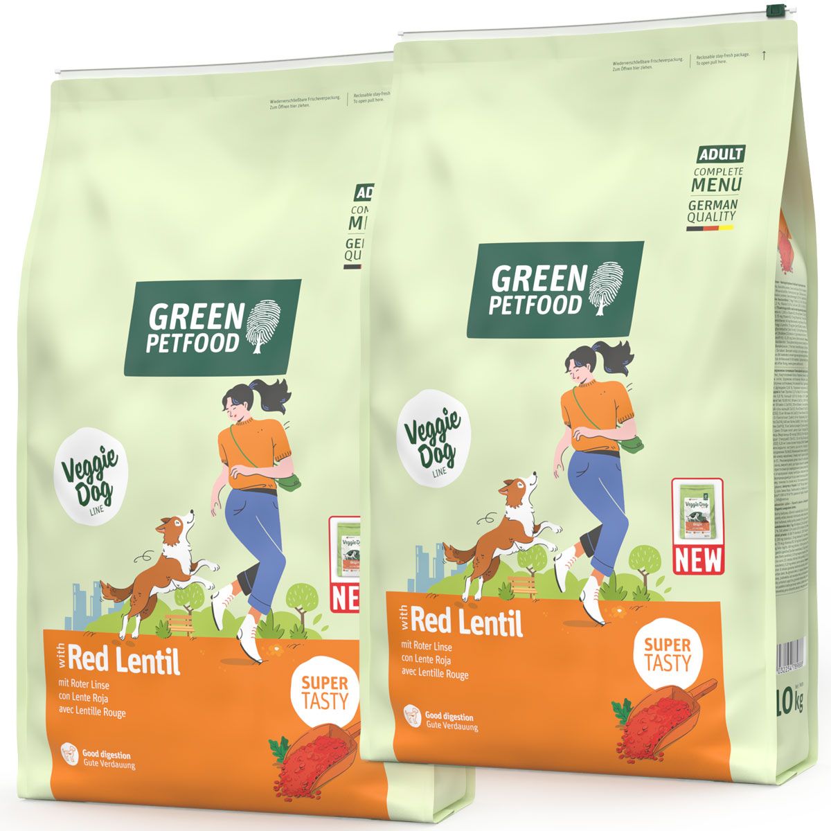 Green Petfood with Red Lentil