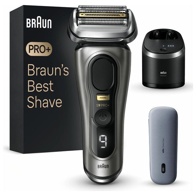 Braun Series 9 Pro+ Reinigungs-System wet&dry Noble Metal Herrenrasierer Elektrorasierer