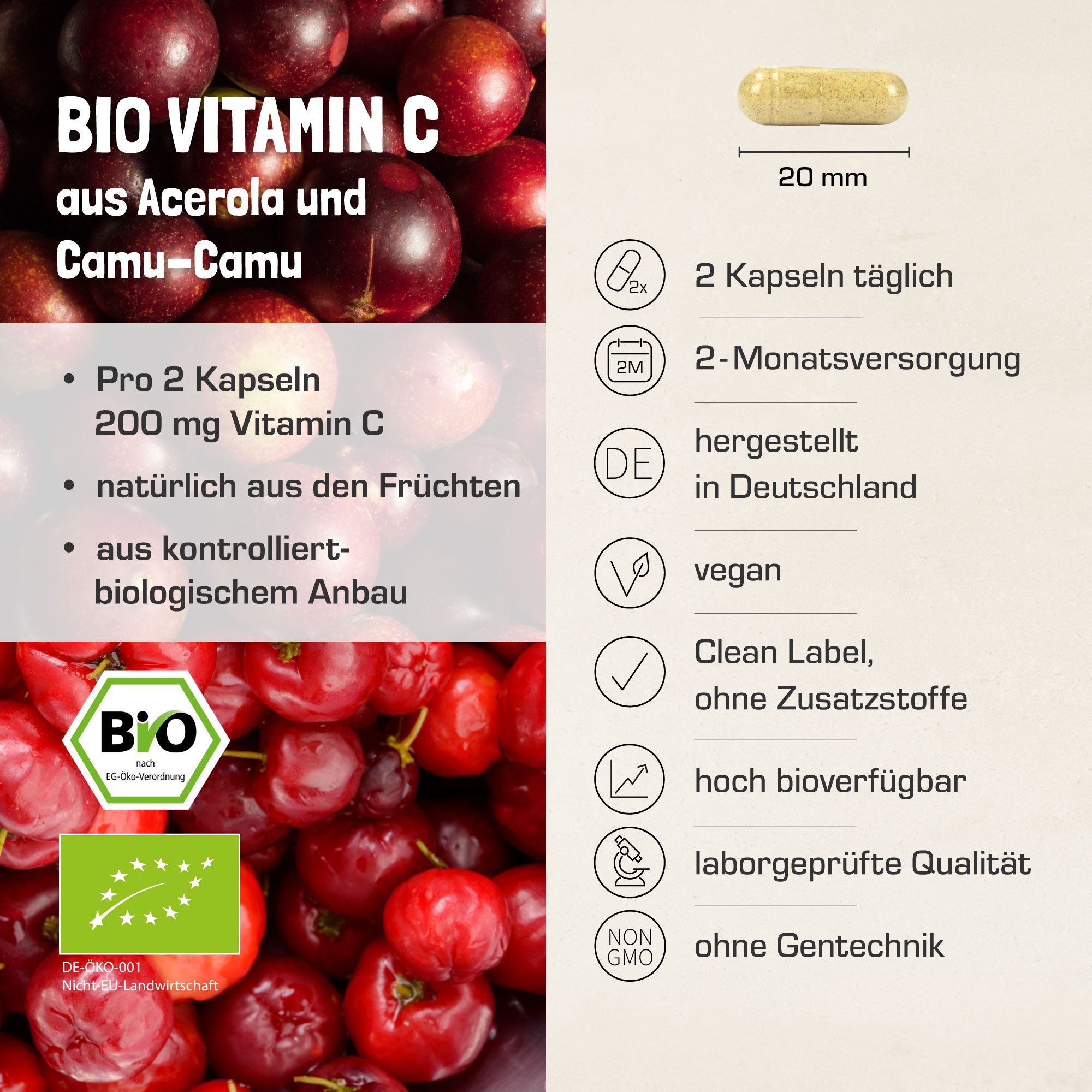 Purabyo Bio Vitamin C 120 St Kapseln