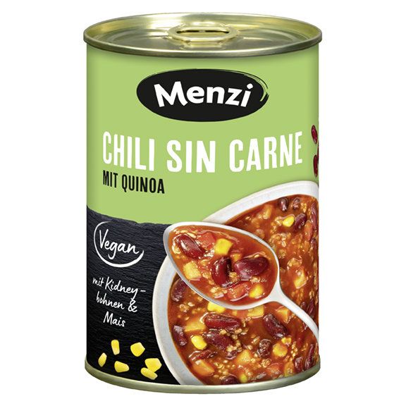 Menzi Chili sin Carne mit Quinoa