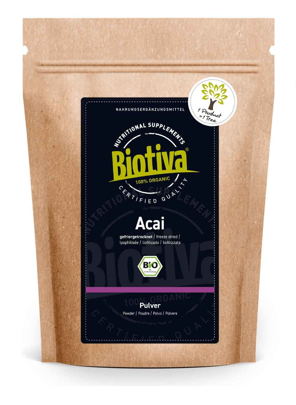 Biotiva Acai Pulver gefriergetrocknet Bio