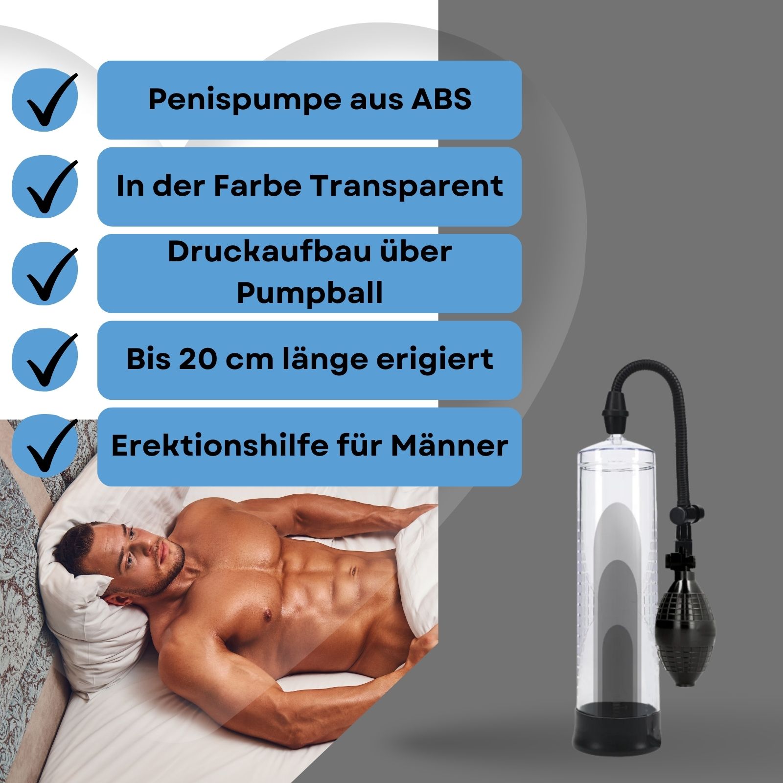 Lovelyness - Penispumpe mit Pumpball - Transparent