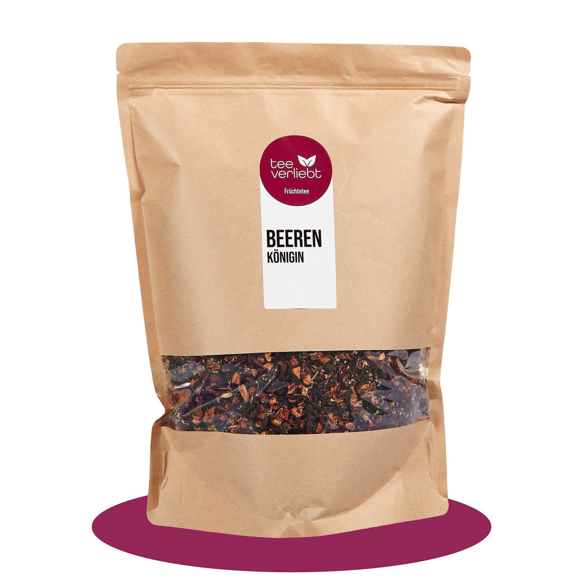 teeverliebt - Beerenkönigin loser Früchtetee Großpackung I Fruchtig-eleganter Klassiker