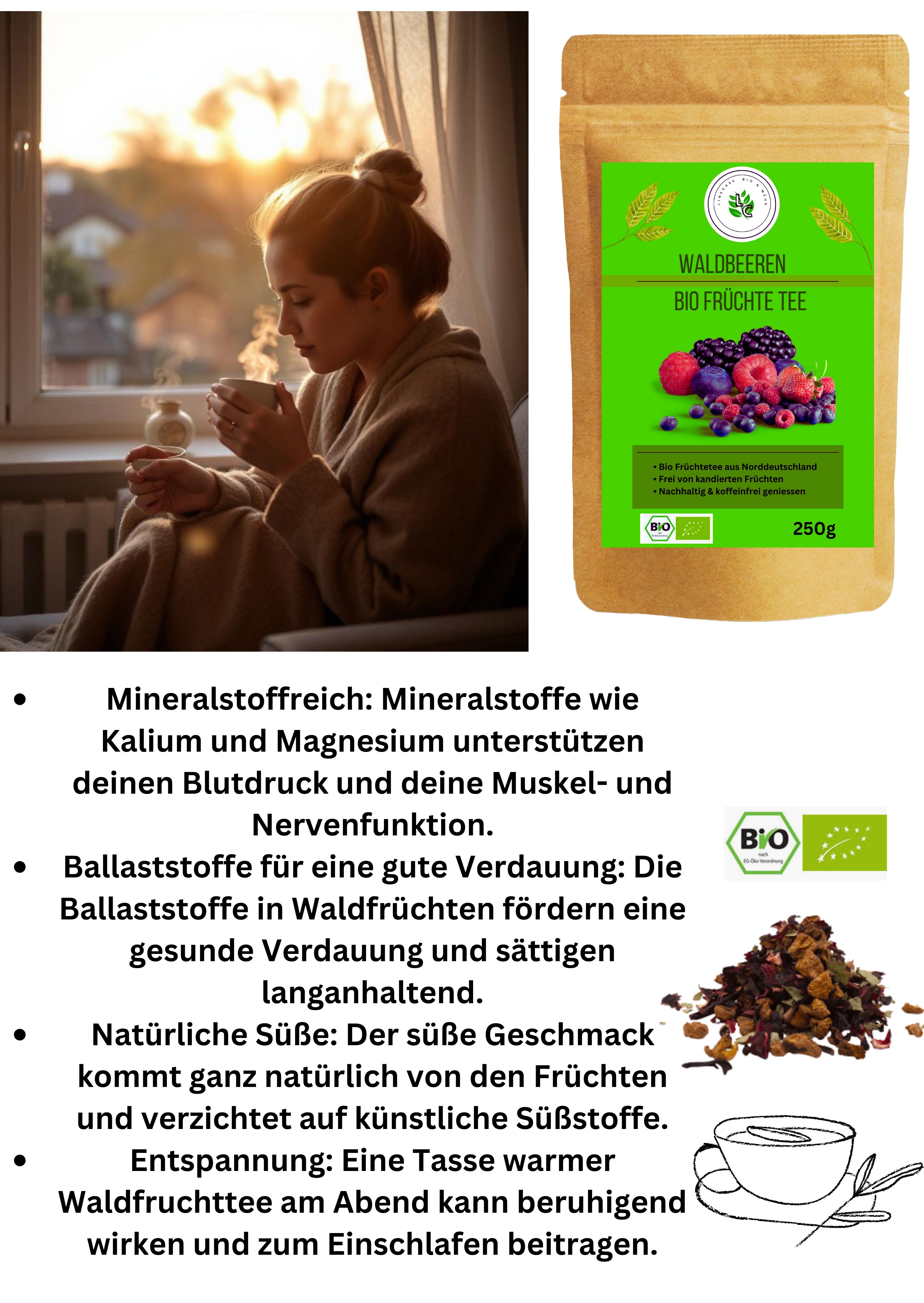 Linecase Bio Waldberren Früchte Tee