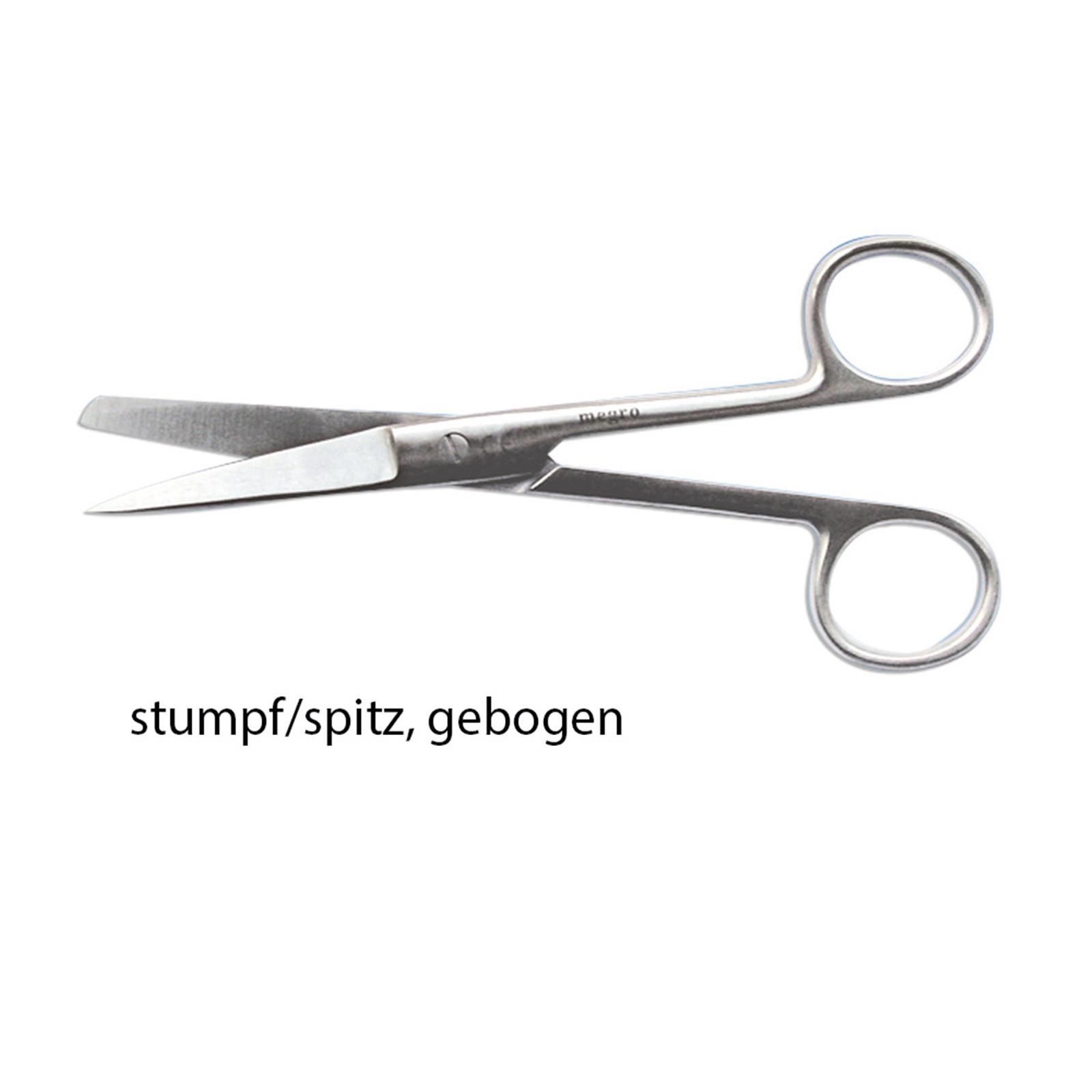 megro chirurgische Schere 14,5 cm gebogen spitz/stumpf