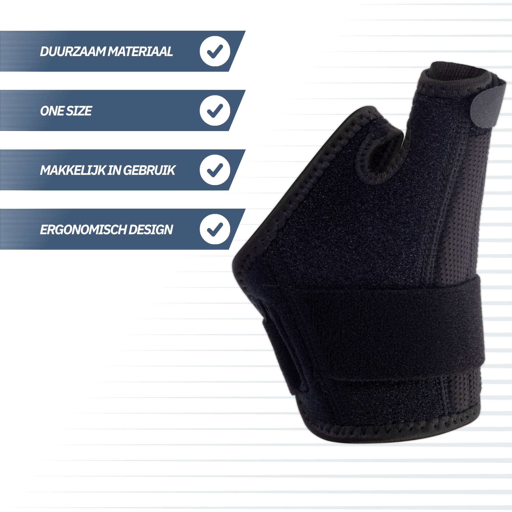 Daumenbandage mit Klettverschluss zur Stabilisierung.