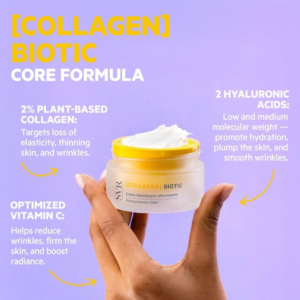 SVR [COLLAGEN] Biotic Straffende Creme, 50 ml, mit Logo und Produktinformationen.