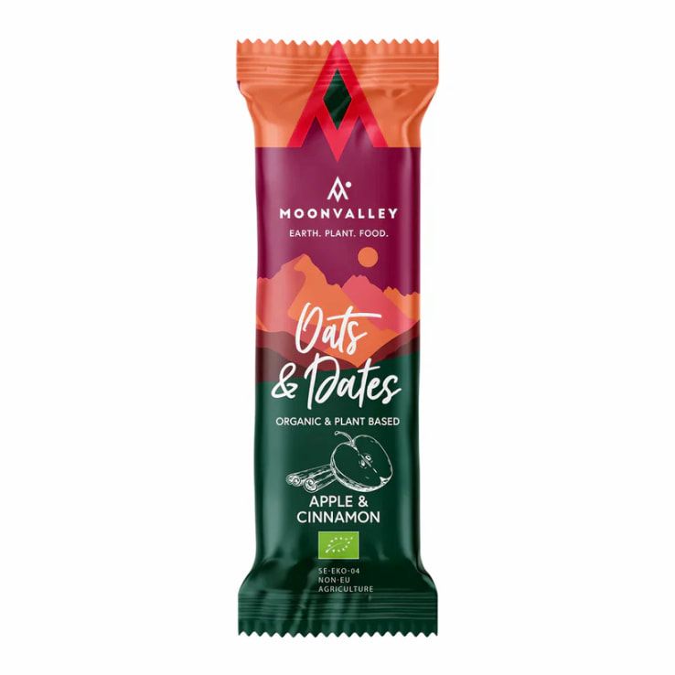 MOONVALLEY - Barretta biologica vegana gusto mela e cannella - pack 5 barrette