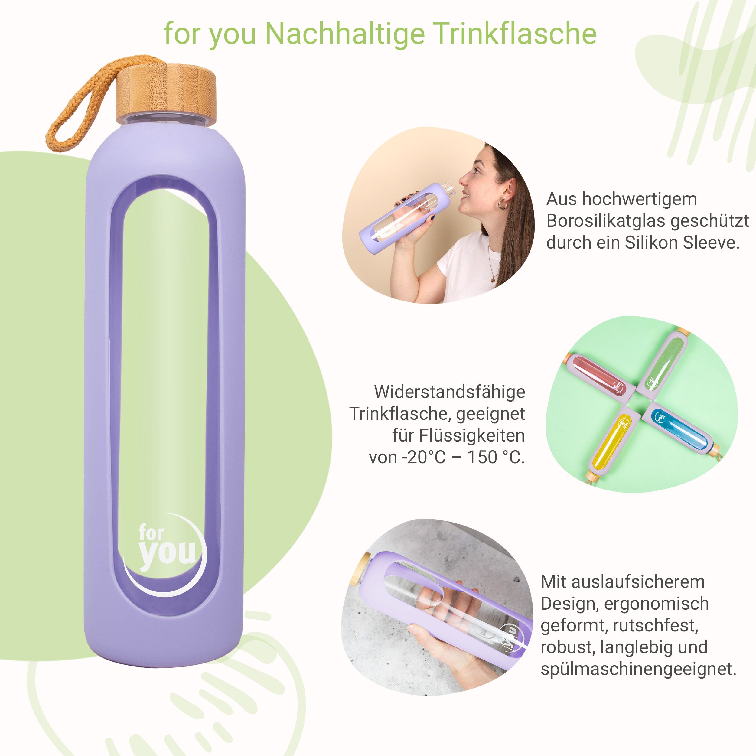 for you Nachhaltige Trinkflasche Doppelpack