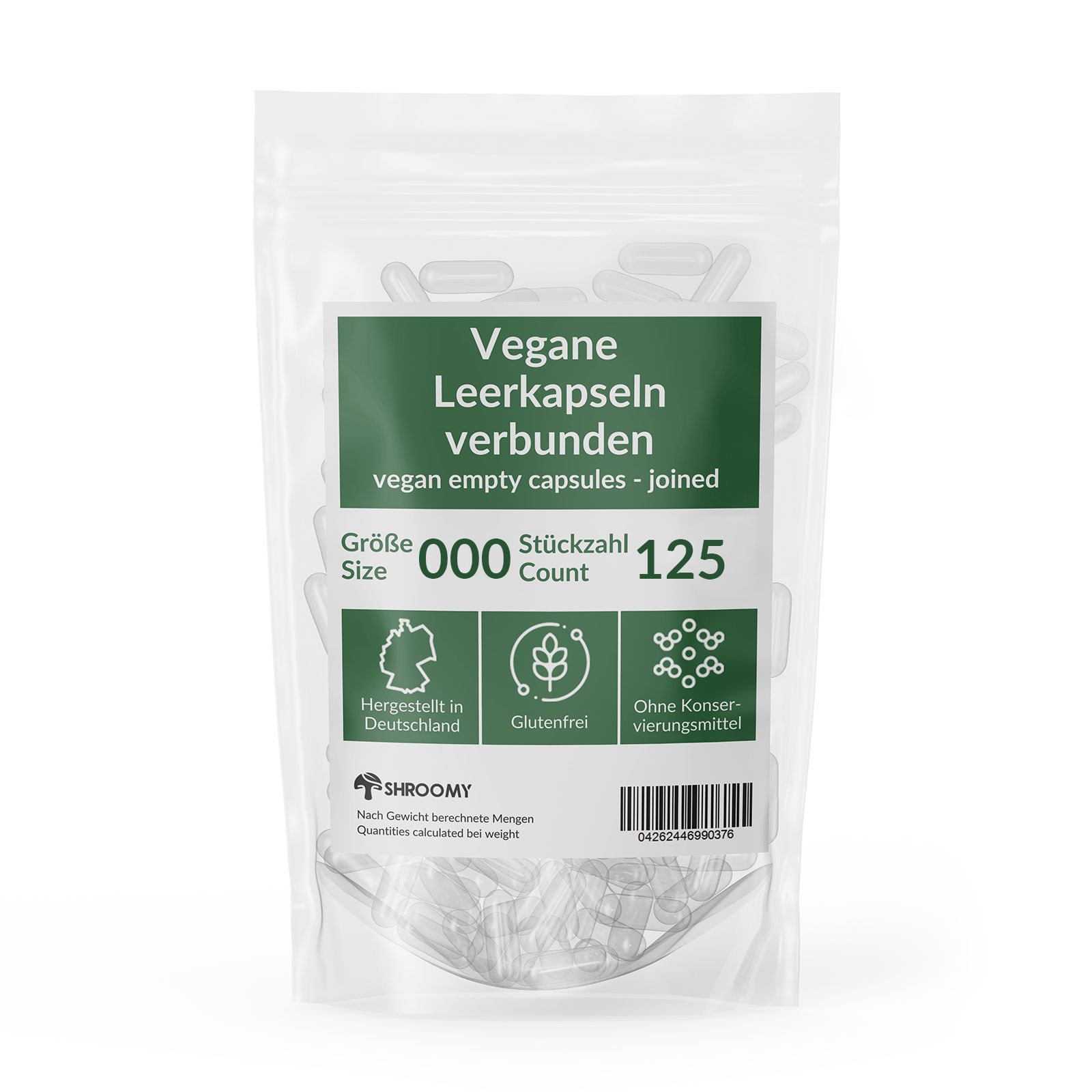 SHROOMY Leerkapseln Größe 000 verbunden