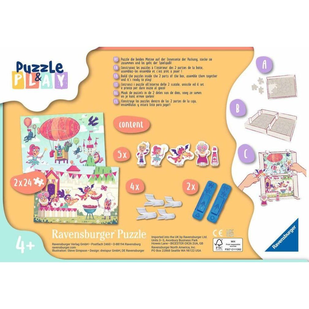 ravensburger Puzzle&Play: königliche Party 2x24 Teile