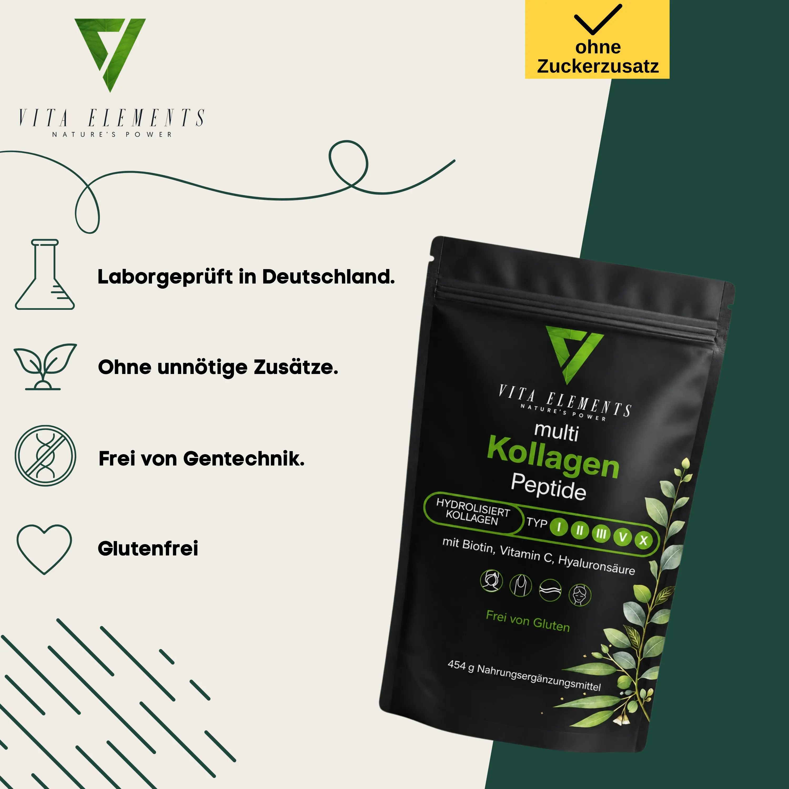 Vita Elements Kollagen Peptide Pulver