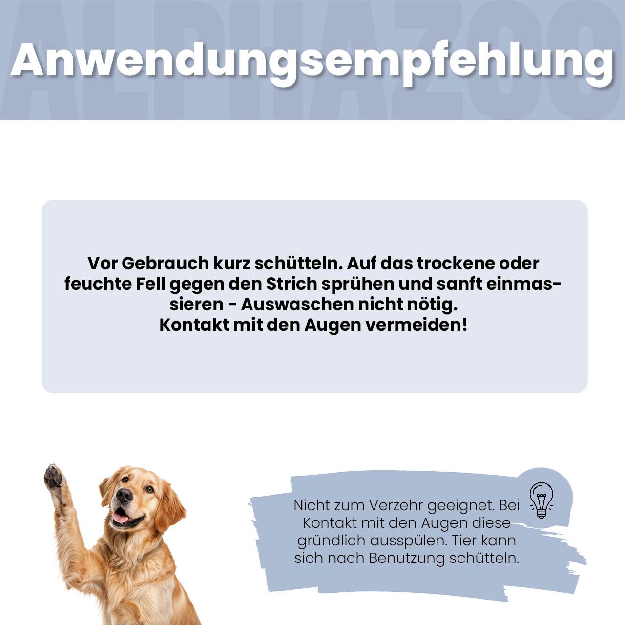 alphazoo Lavellness Fellspray für Hunde – Lavendel und Sheabutter