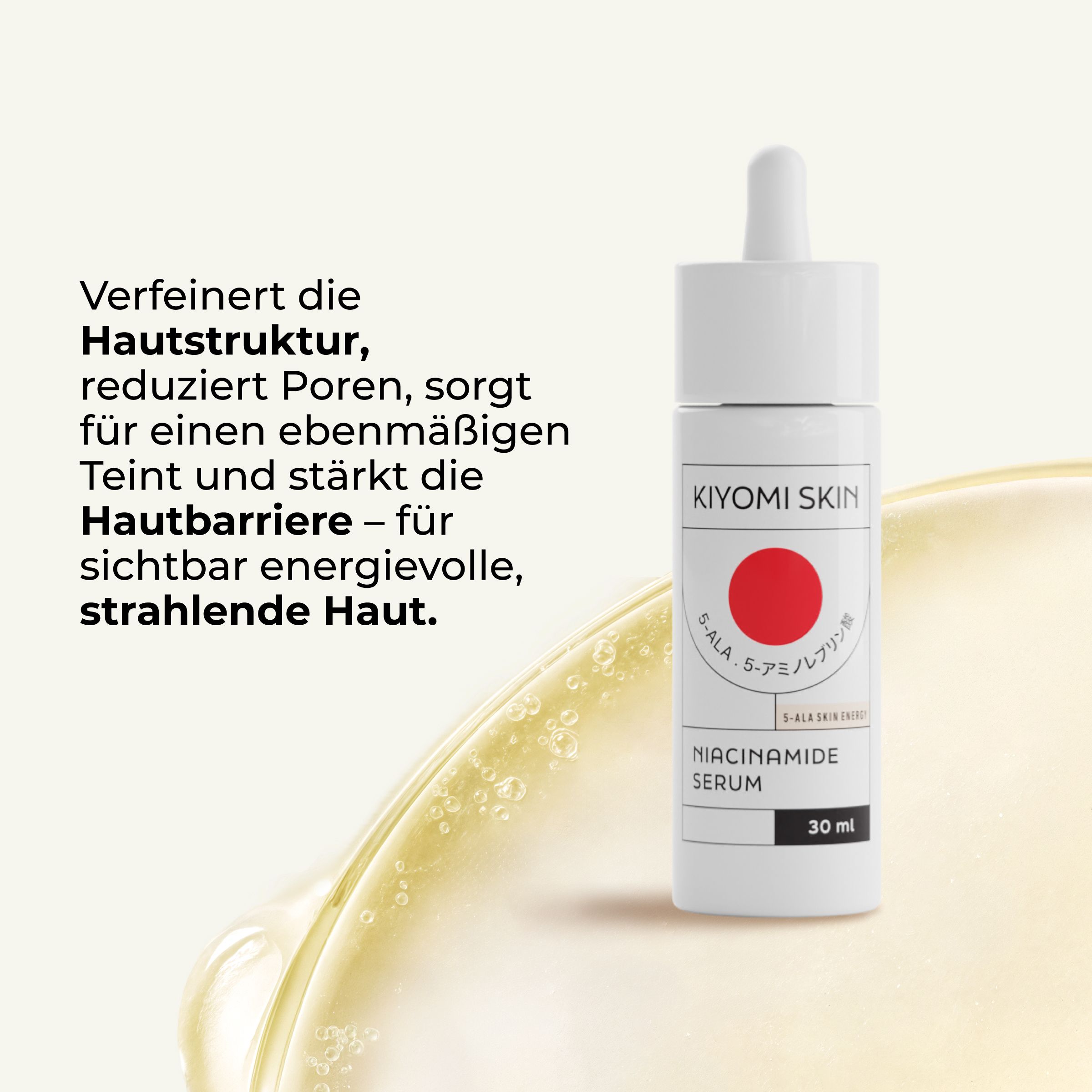 Kiyomi Skin Serum Set – Vitamin C, Bakuchiol, Niacinamide & Kollagen für strahlende, gepflegte Haut