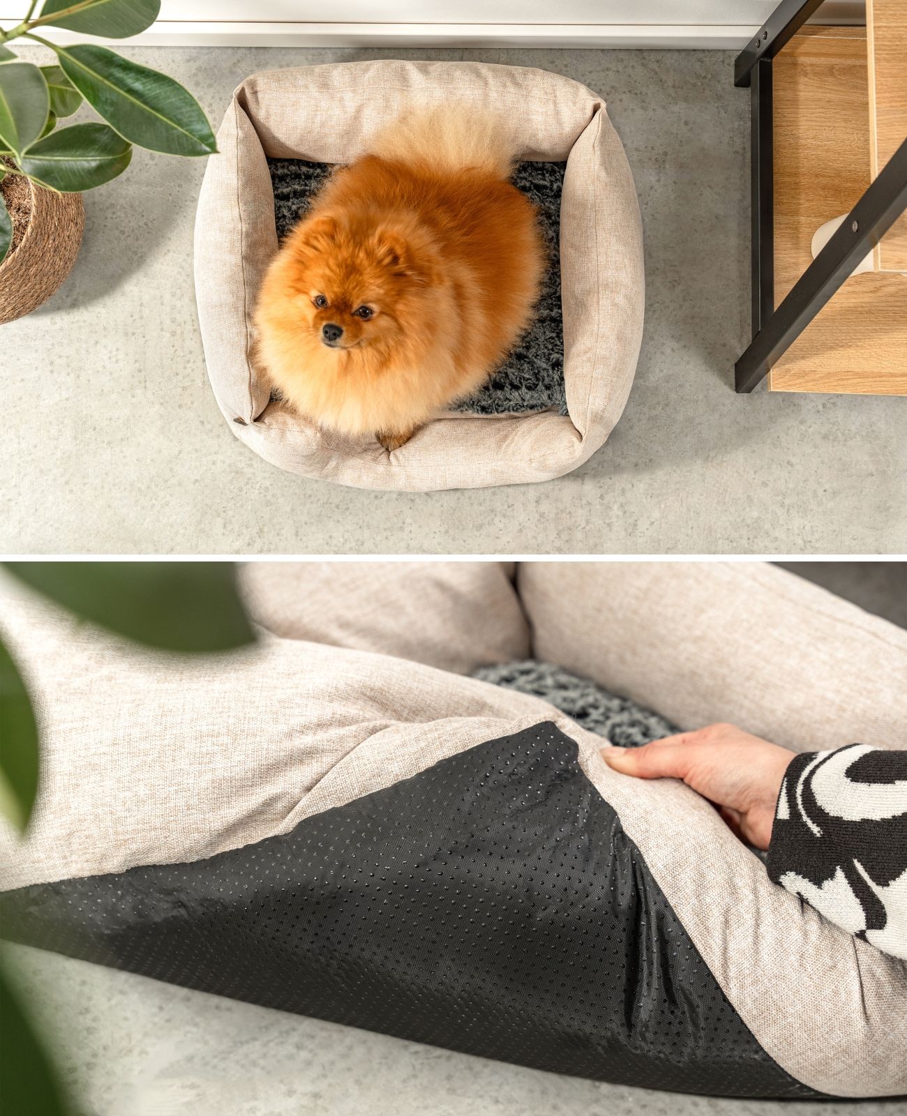 lionto Hundebett mit Wendekissen