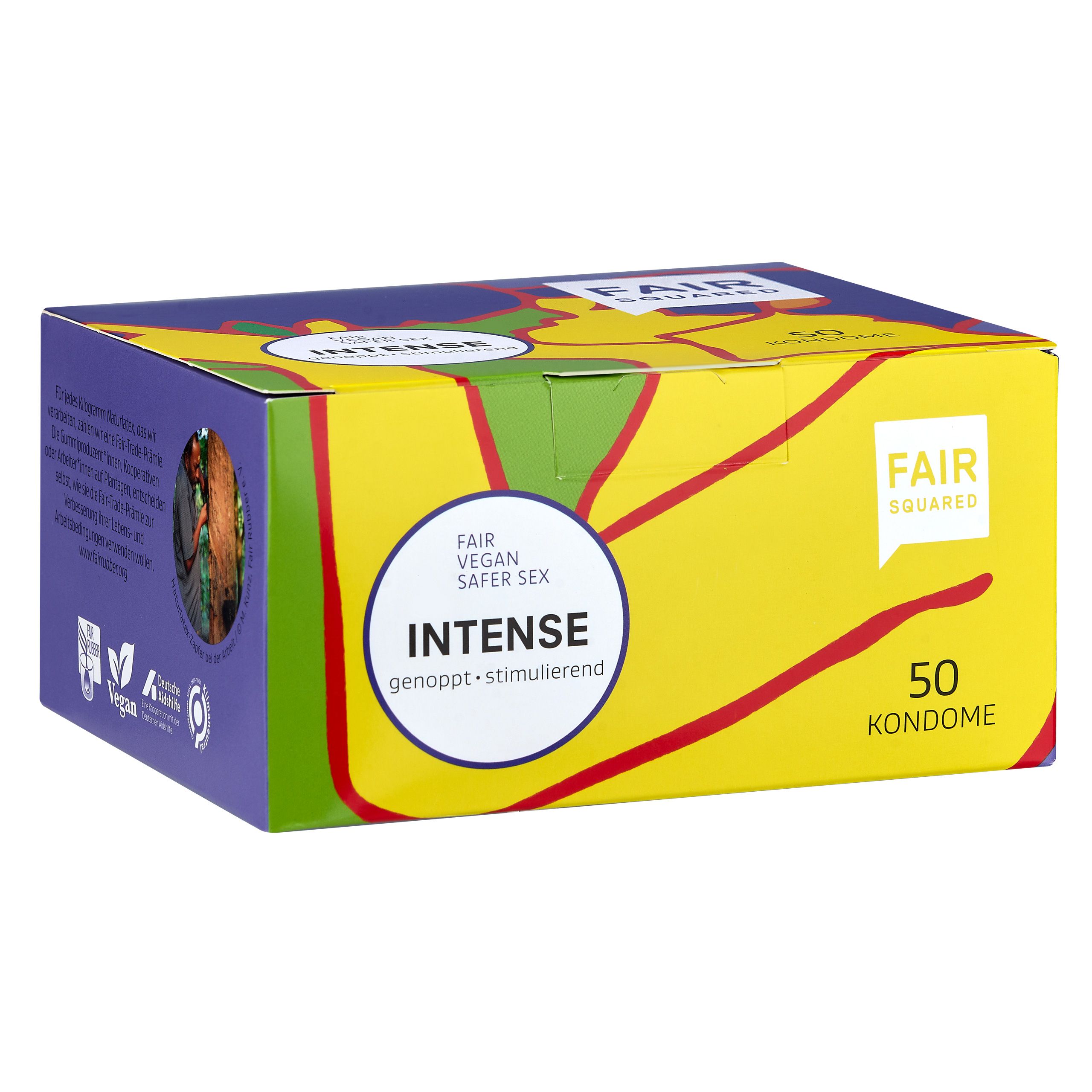 Fair Squared Kondome genoppt Intense Box 50 St