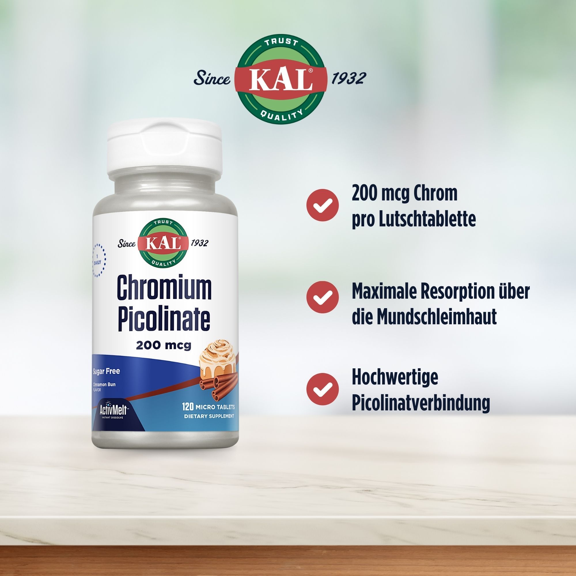 KAL Chrom Picolinat 200 mcg ActivMelt