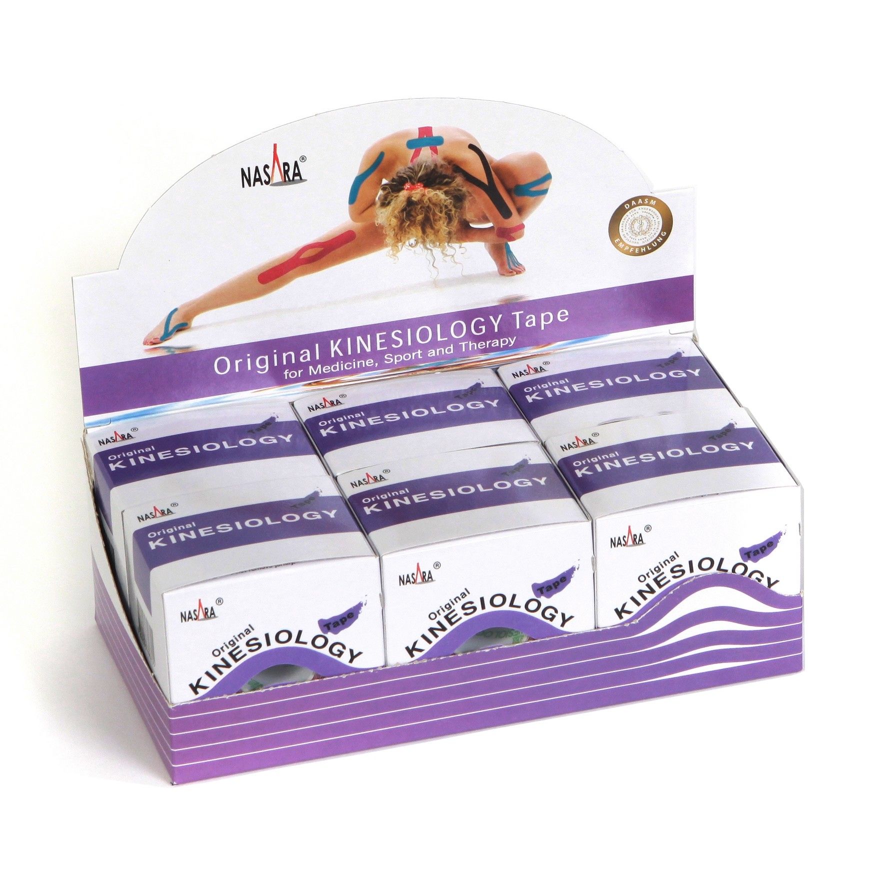 NASARA® Kinesiologie Tape 5 m, Violett