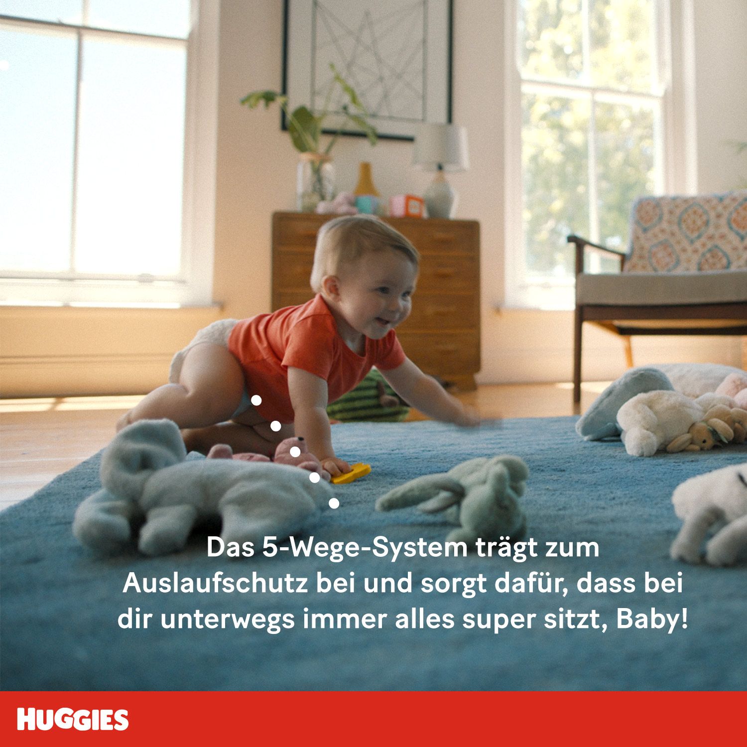Huggies Ultra Comfort Babywindeln Windeln Größe 5 (11-25 kg) Monatsbox