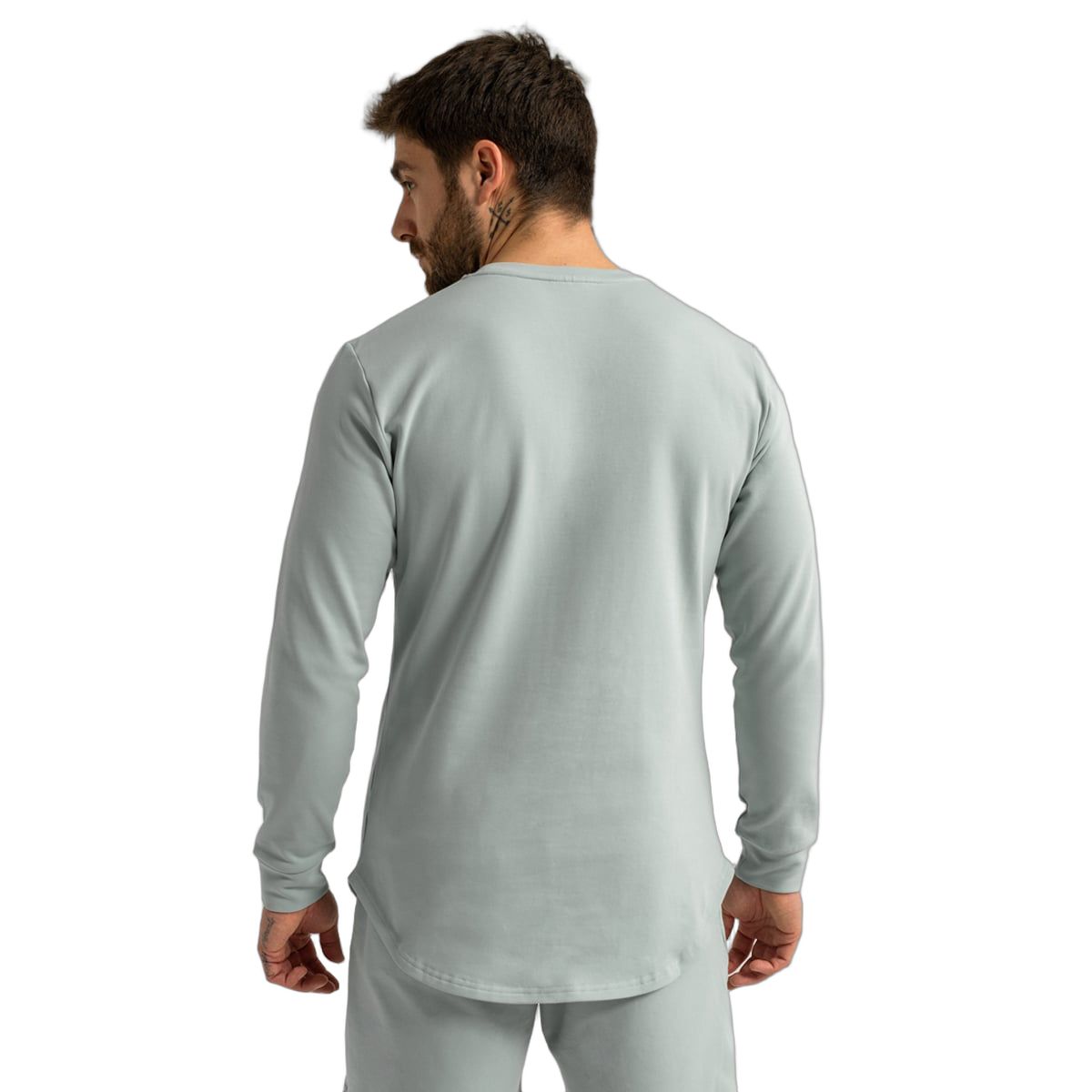 GymBeam Sweatshirt Herren slim ohne Kapuze in Eucalypt